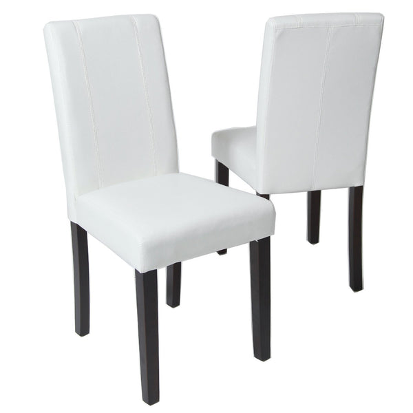GTU Furniture Set of 2 Pu-Leather Elegant Modern Dining & Kitchen Chairs