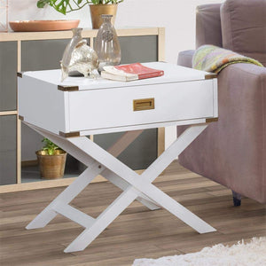 GTU Furniture X Base Wood Accent End Table