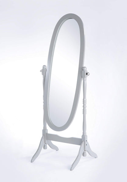 GTU Furniture Swivel Adjustable Full-Length Oval Wood Cheval Floor Mirror, in White/Black/Cherry/Oak/Silver/Gold/Espresso/Grey Finish