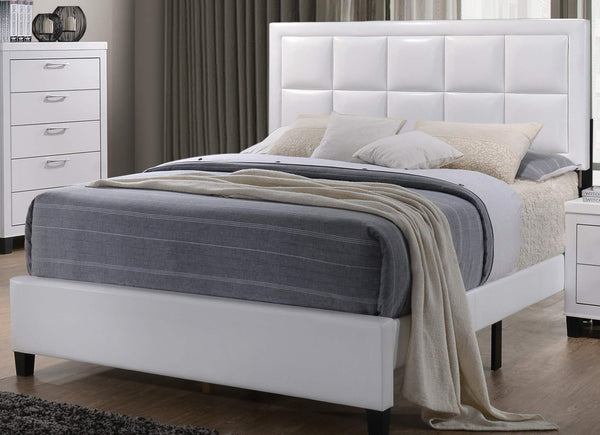 GTU Furniture Contemporary Styling White Twin/Full/Queen/King Bedroom Set