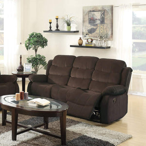 GTU Furniture Cocoa Short Plush Reclining Sofa