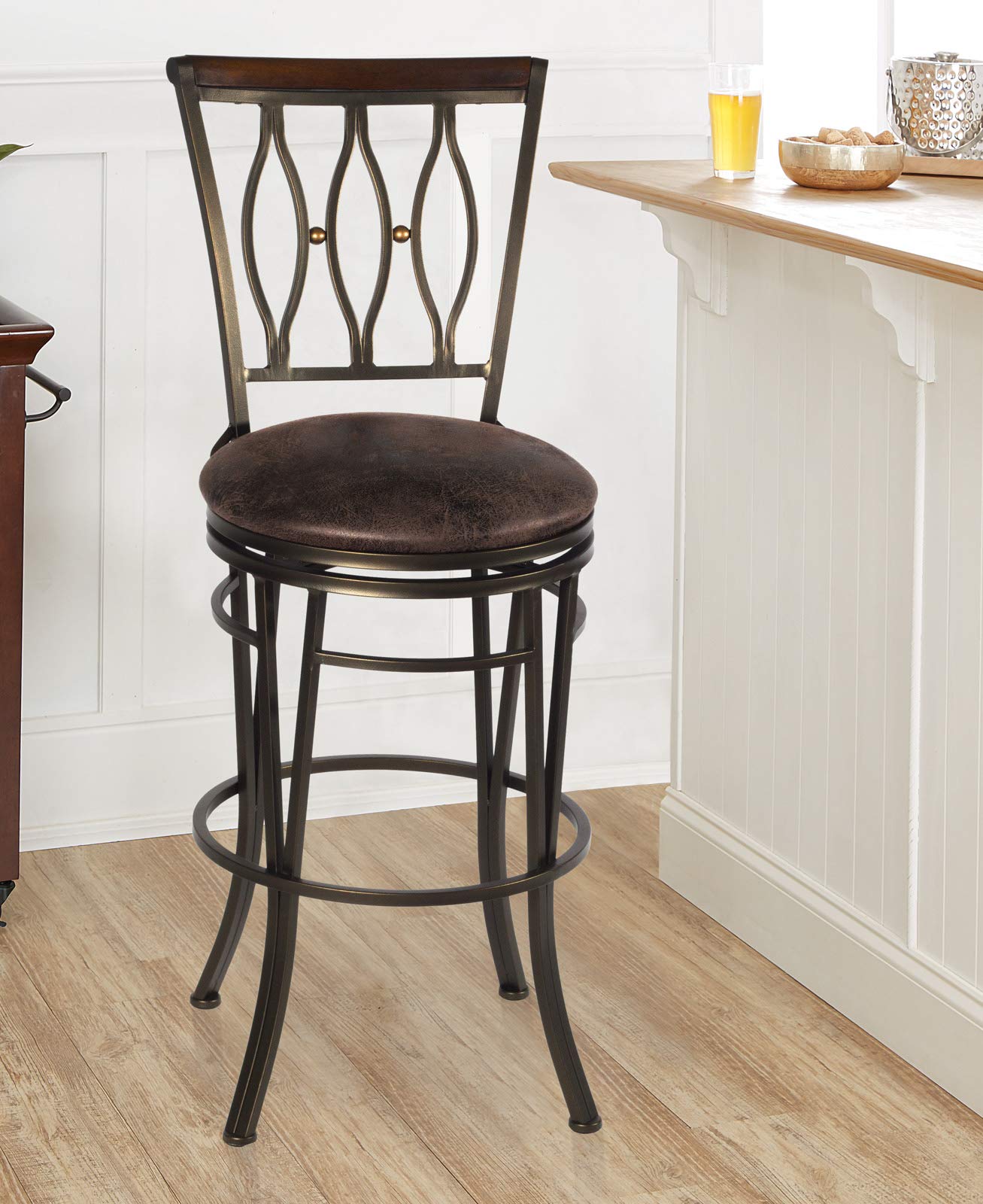 GTU Furniture Banco Marsol Bronce Kupfer Matte Palance Sable Swivel Bar Stool