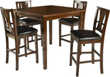 7-Piece / 5-Piece Dixon Brown Finish Height-Grade Dining Room / Kitchen Table Set – alternate view 3