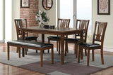 7-Piece / 5-Piece Dixon Brown Finish Height-Grade Dining Room / Kitchen Table Set – alternate view 6